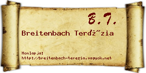 Breitenbach Terézia névjegykártya